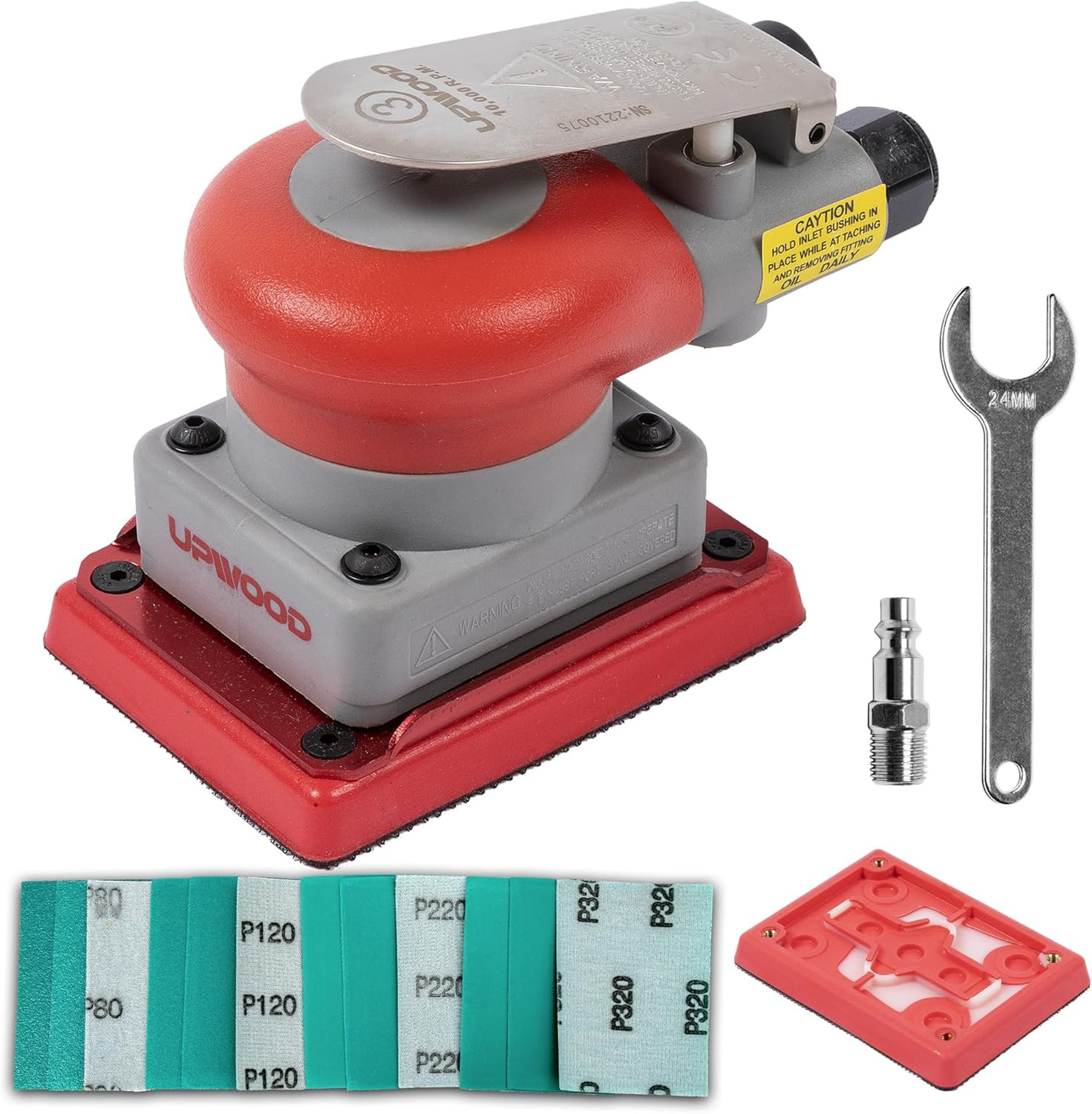 Pneumatic Random Orbital Sander 3 X 4" Light Weight Palm Sander 1/8" (3 Mm)