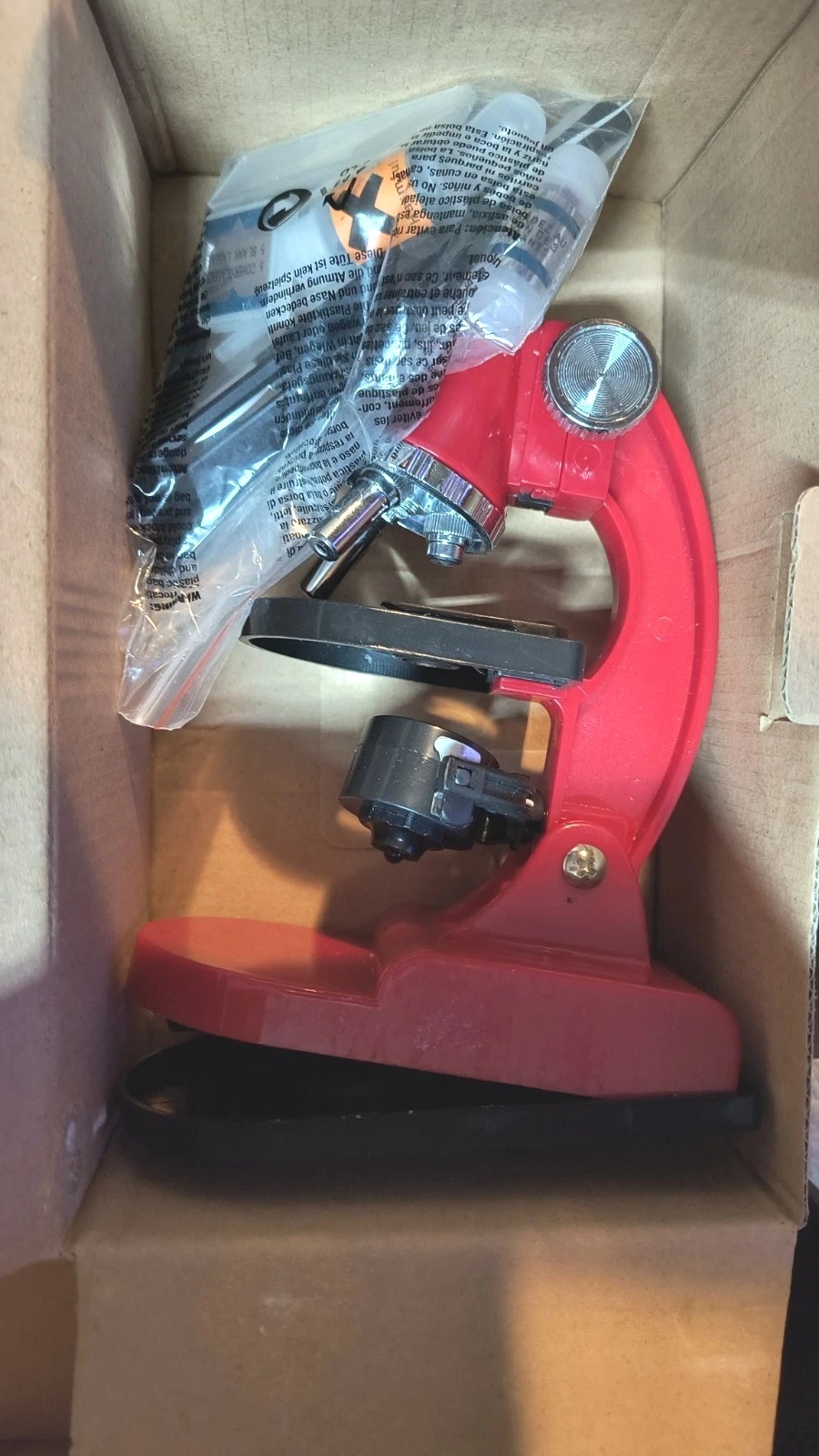 Tasco Telescope and Microscope Kit Beginner Science Set Red 49TN New Open Box