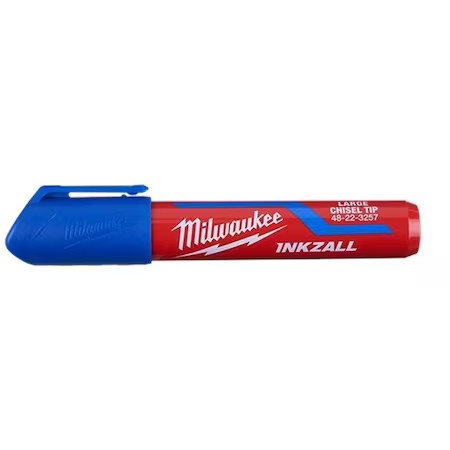 Milwaukee Tool 48-22-3257 Ink Industrial Marker, Blue, Chisel