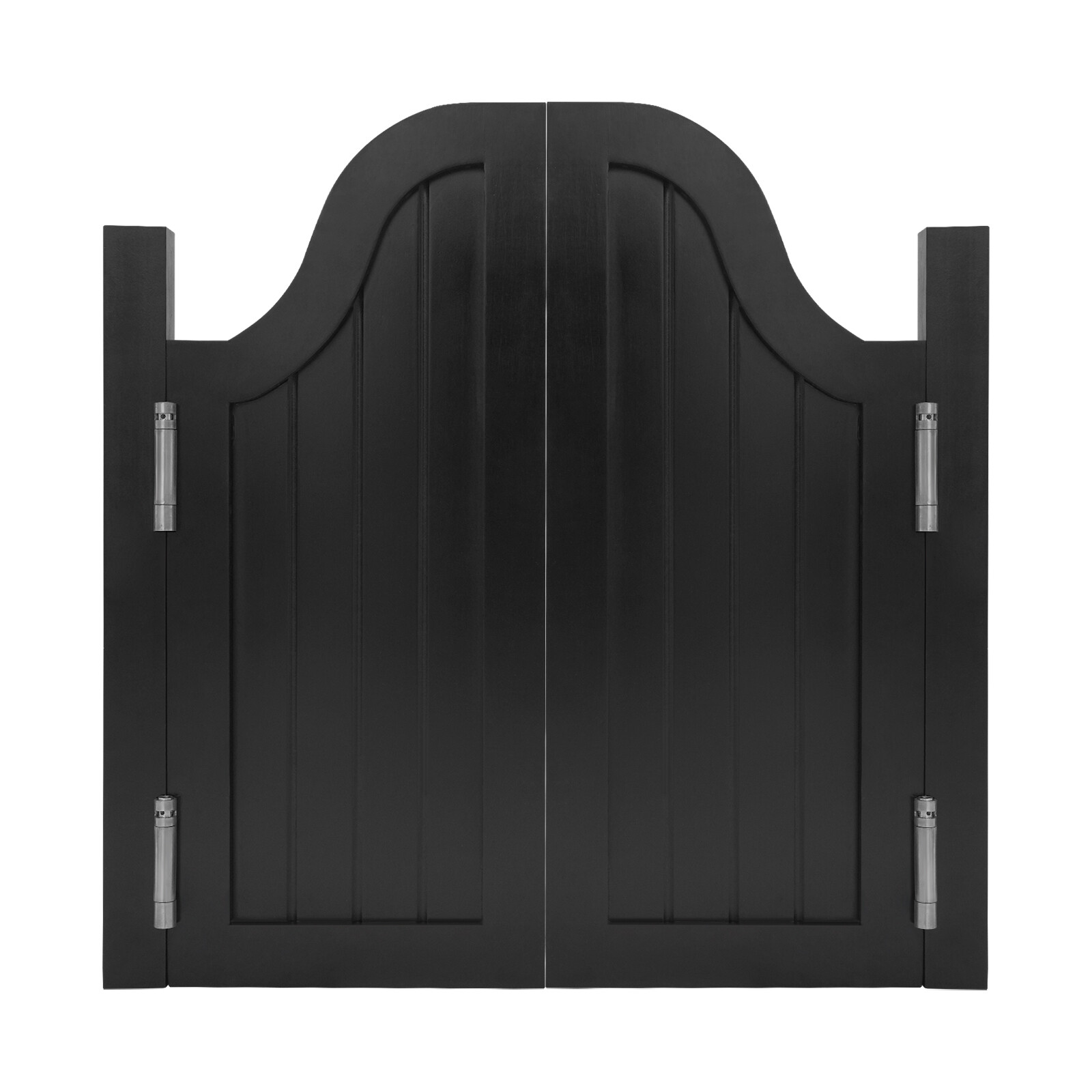 Modern Swing Solid Wood Door Vertical Stripe Partition Door 70x70cm Black