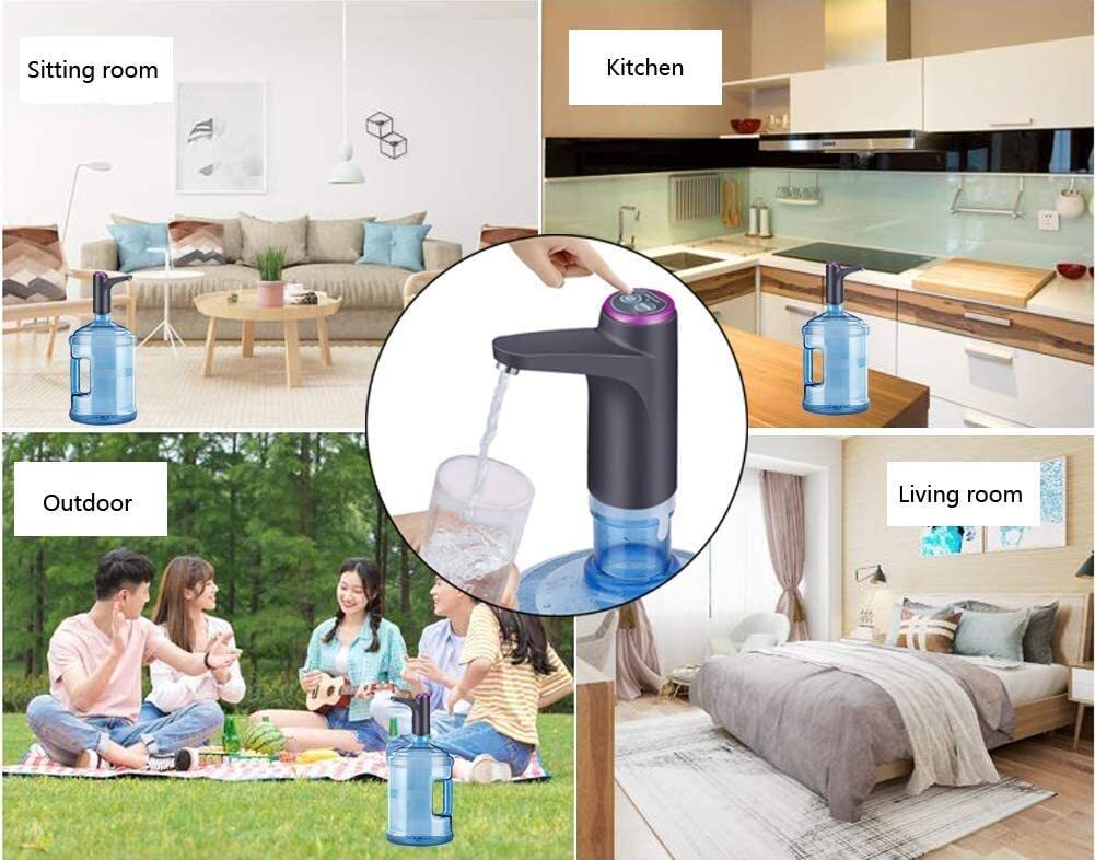 5 Gallon Water Bottle Switch Pump USB Electric Automatic Universal Jug Dispenser