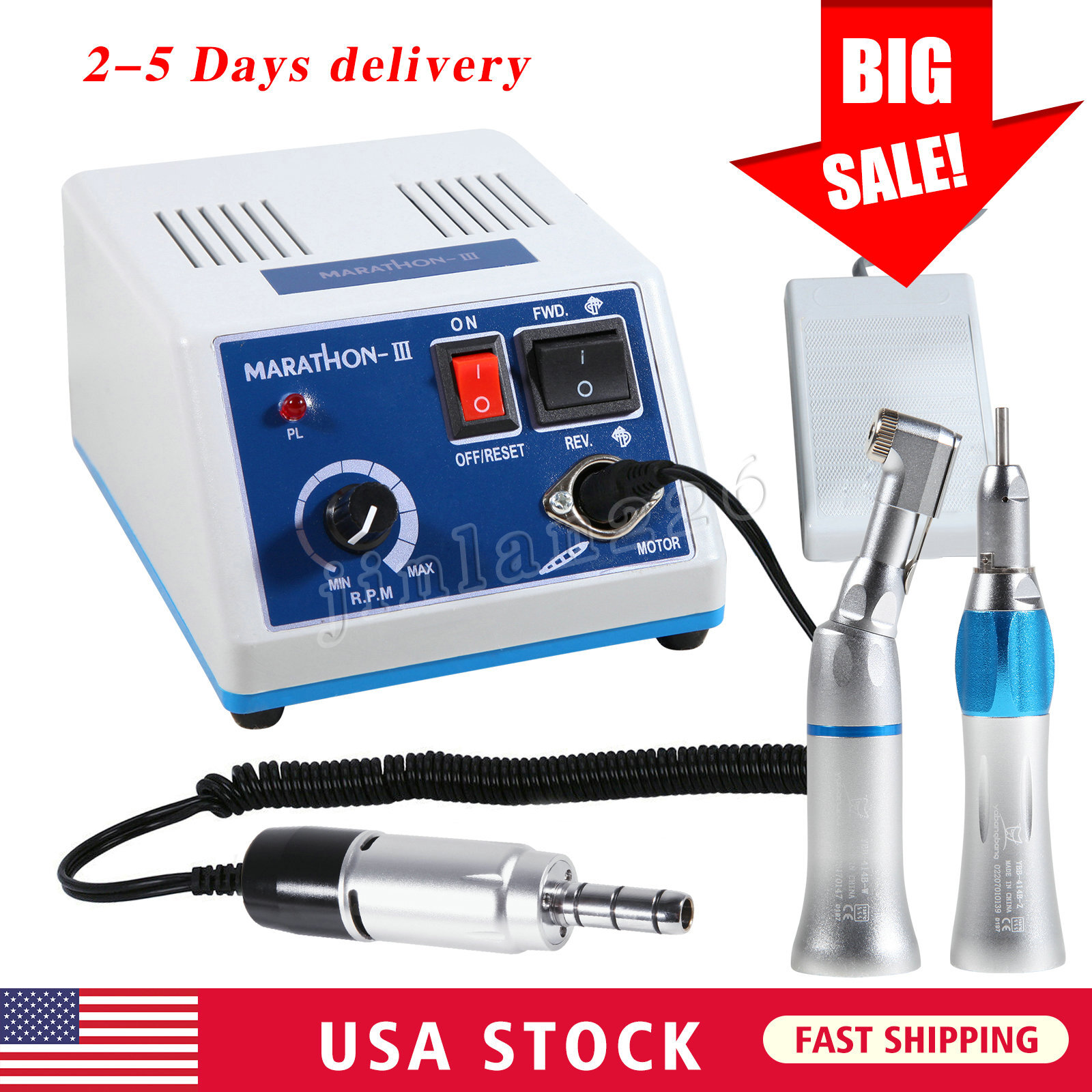 Micromotor Dental Lab Micro Motor Marathon /35000 Polishing Motor /Handpiece USA