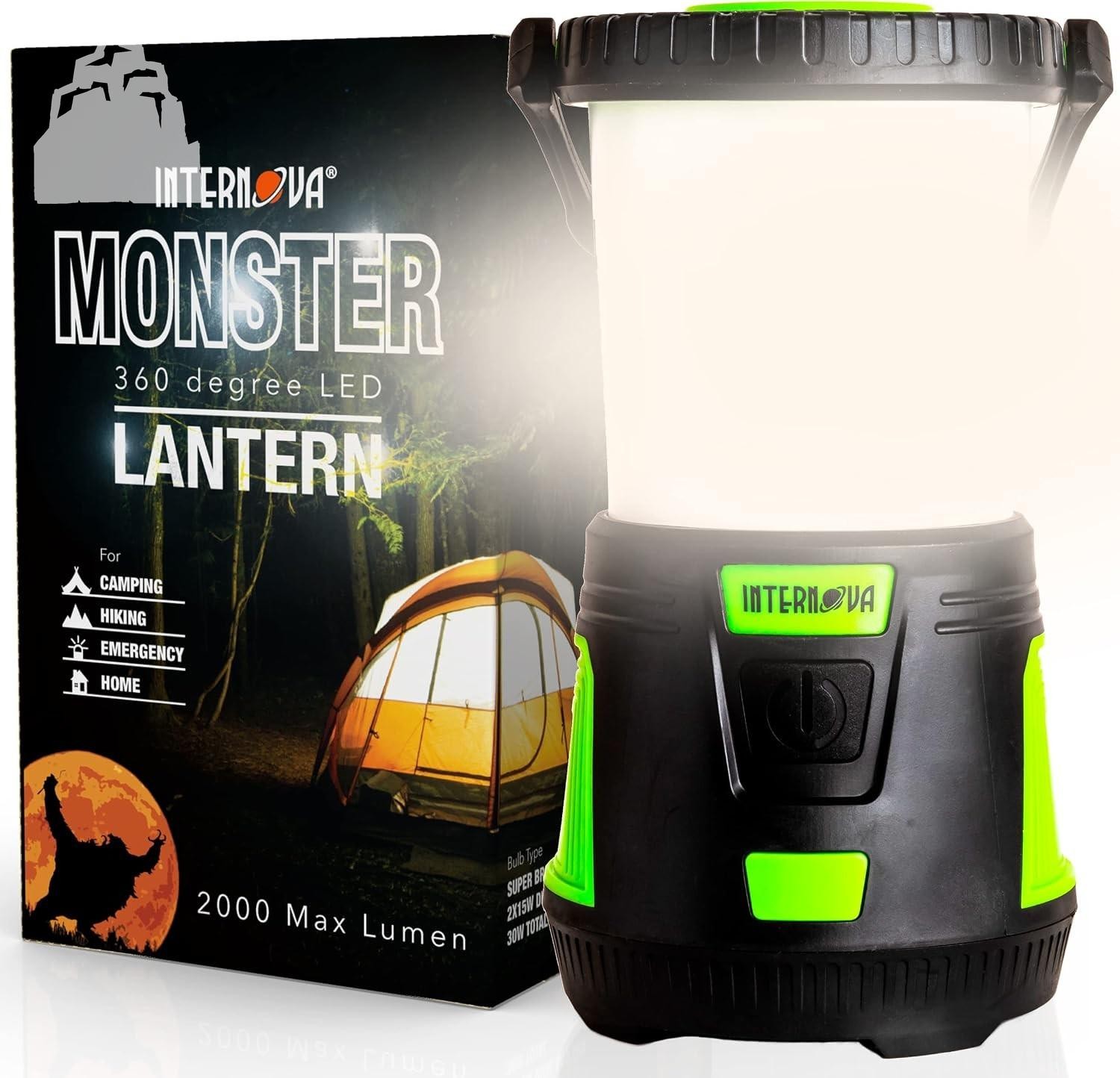 LED Camping Lantern 2000 Lumen Super Bright Portable Emergency Light