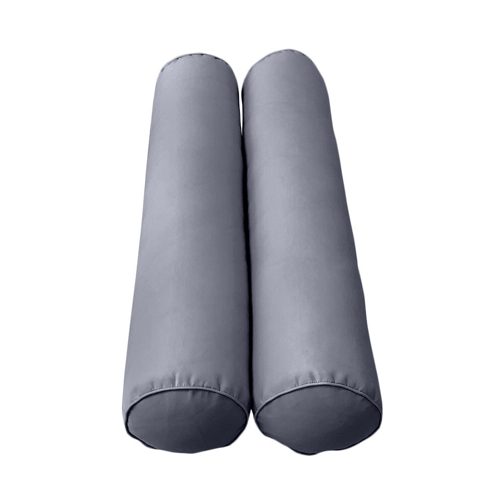 |SLIPCOVER ONLY|S6 Daybed Mattress Bolster Pillow Covers Piped Trim Queen AD001