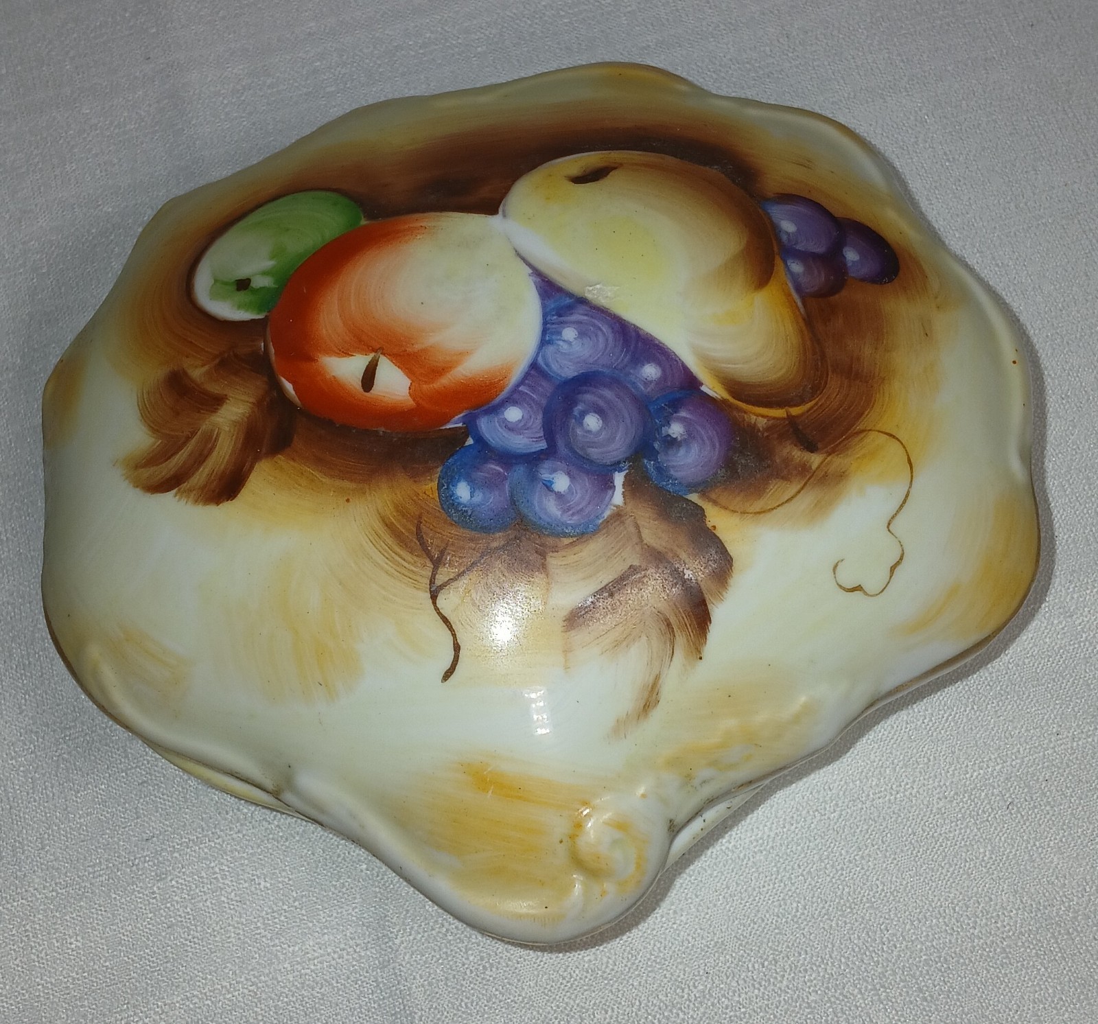 Ceramic Hand Painted Fruit Trinket Box