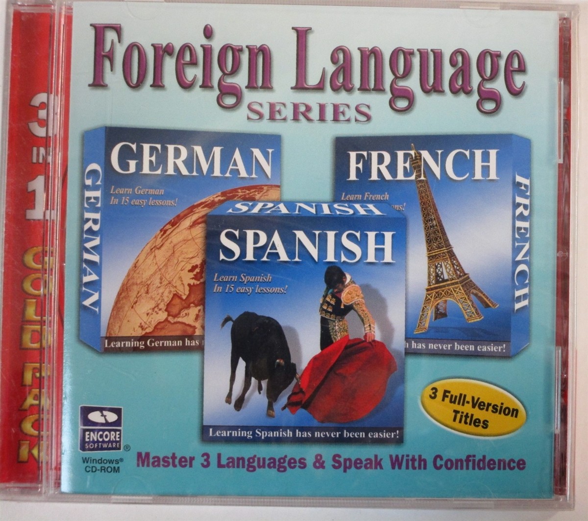 Software PC Foreign Language Series Learn German French Spanish Gold Pack NEW