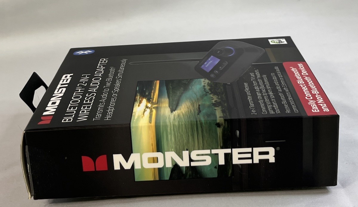 Monster Bluetooth 2 In 1 Wireless Audio Adapter - Black New Open Box