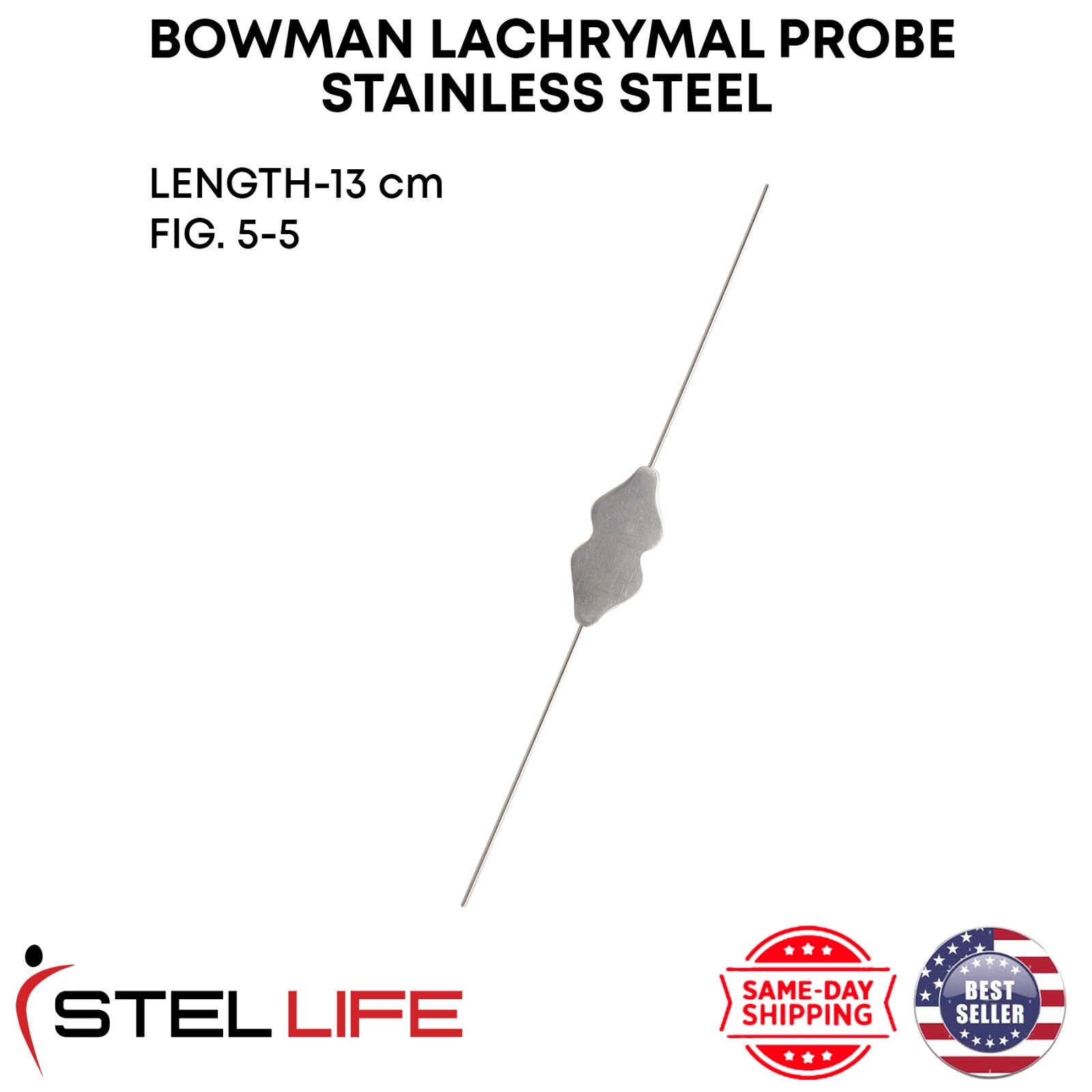 Bowman Lacrimal Probe Surgical Dental ENT Ophthalmic Instruments Fig.5-5