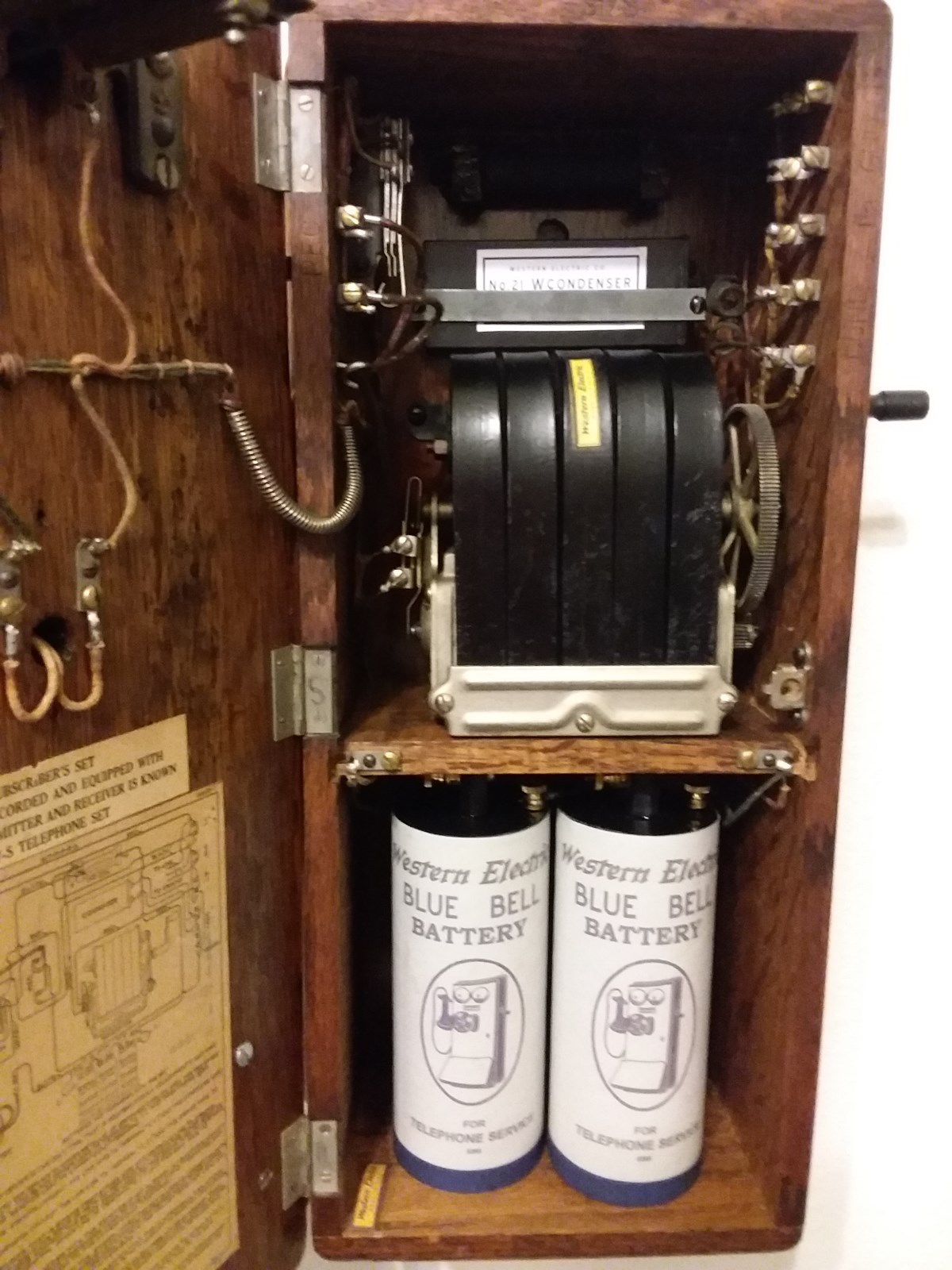 WESTERN ELECTRIC 317 LOGO GENERATOR DECAL POST 1916