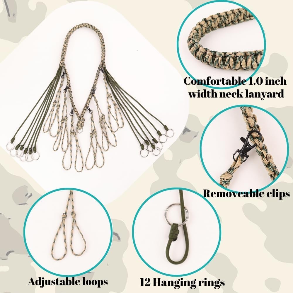 Paracord Game Duck Carrier 12 Drops Slip Ring Bird Tote Waterfowl Goose Hanger