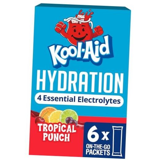 Hydration Electrolyte Powder Drink Mix, 6 On-the-Go-Packets, for Easy and