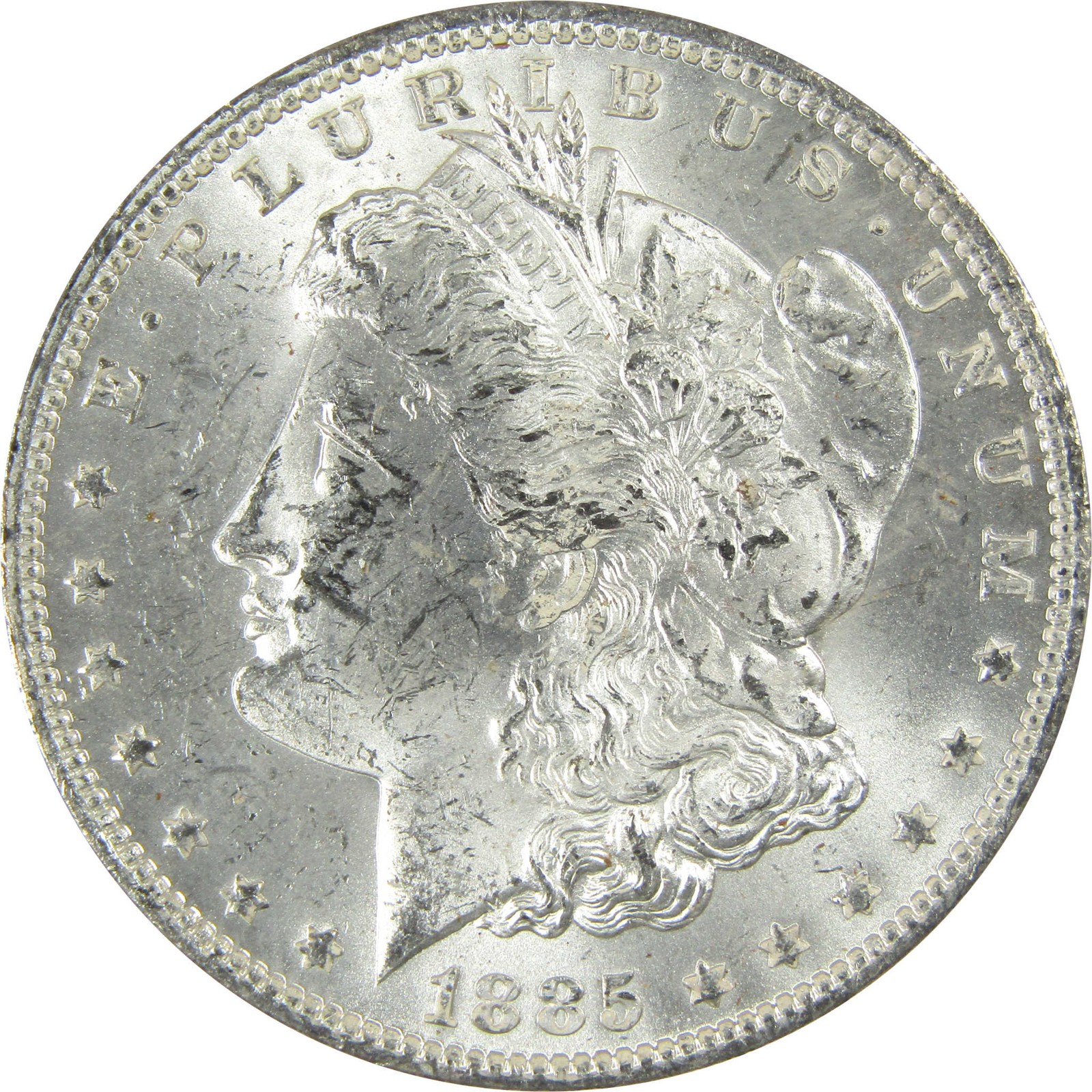 1885 O Morgan Silver Dollar Uncirculated Mint State $1 Coin SKU:I27468