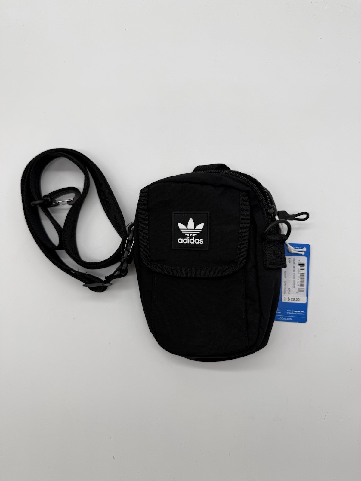 Adidas Originals Unisex Festival Crossbody Bag - Black/White