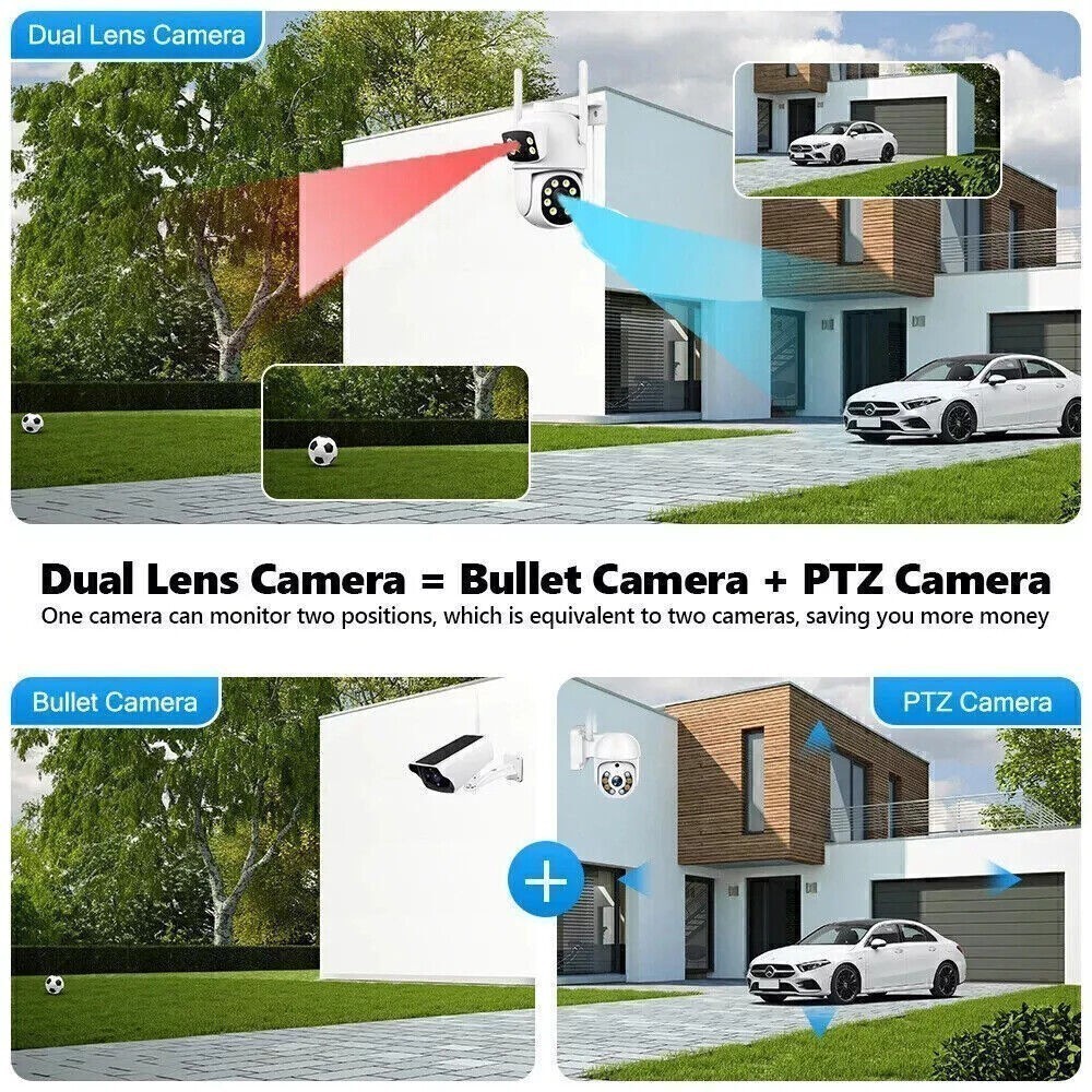 4MP Wireless CCTV Camera Security System Auto Track PTZ WiFi Surveillance Camera