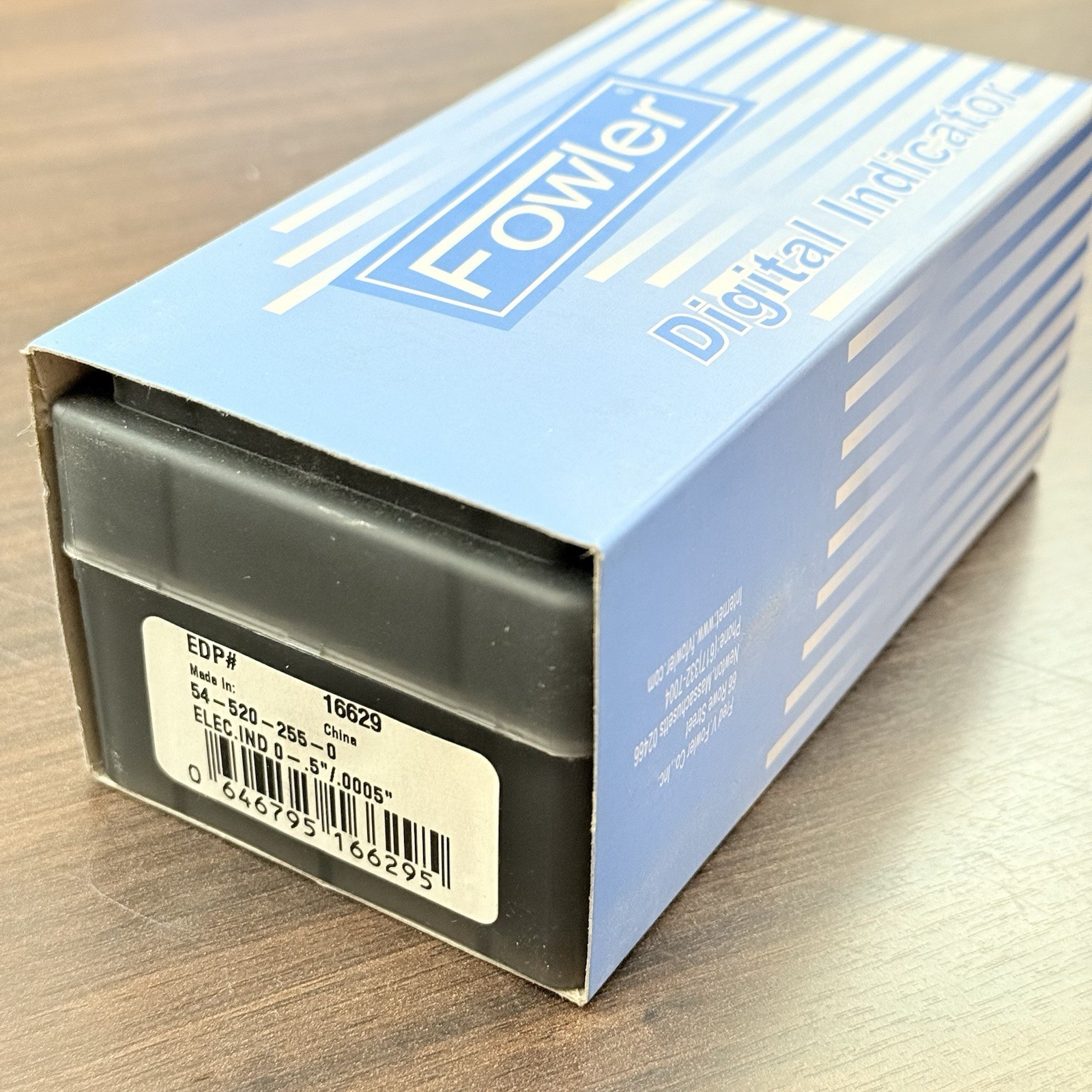 Fowler Digital Indicator .5" Range .0005" Res Lug And Flat Back 54-520-255-0