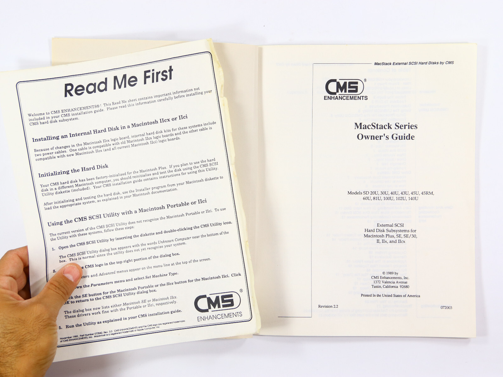 CMS External Apple SCSI Hard Drive Disk Manual - Macstack Series Owner's Guide