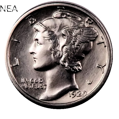 1929-S Mercury Dime ~ Gem BU (Full Split Bands - FSB) ~ 90% Silver