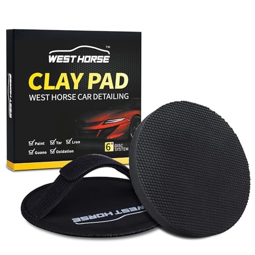 6" Car Detailing Clay Pad, Clay Bar Pad Disc for Auto Detailing, 6 Inch Red