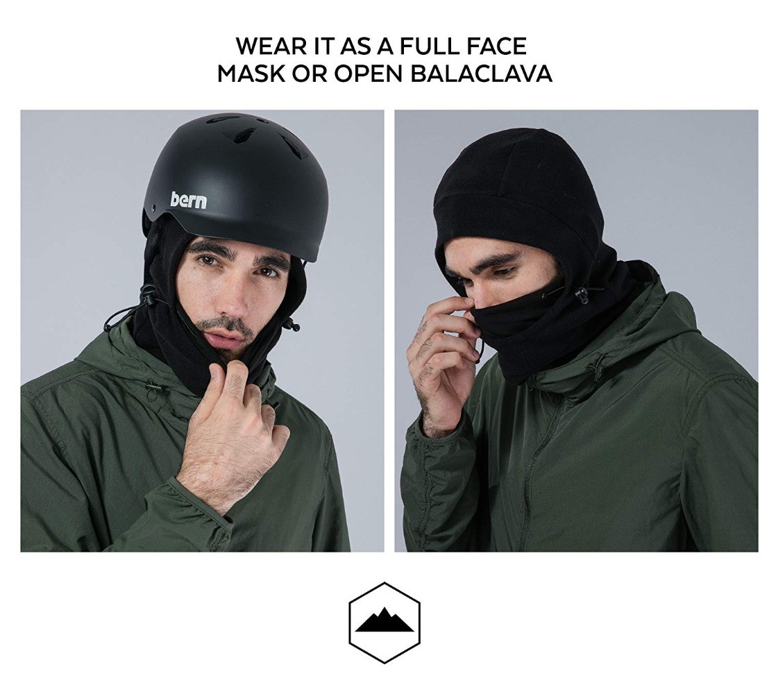Winter Thermal Windproof Ski Mask Balaclava Fleece Full Face Mask for Men Women