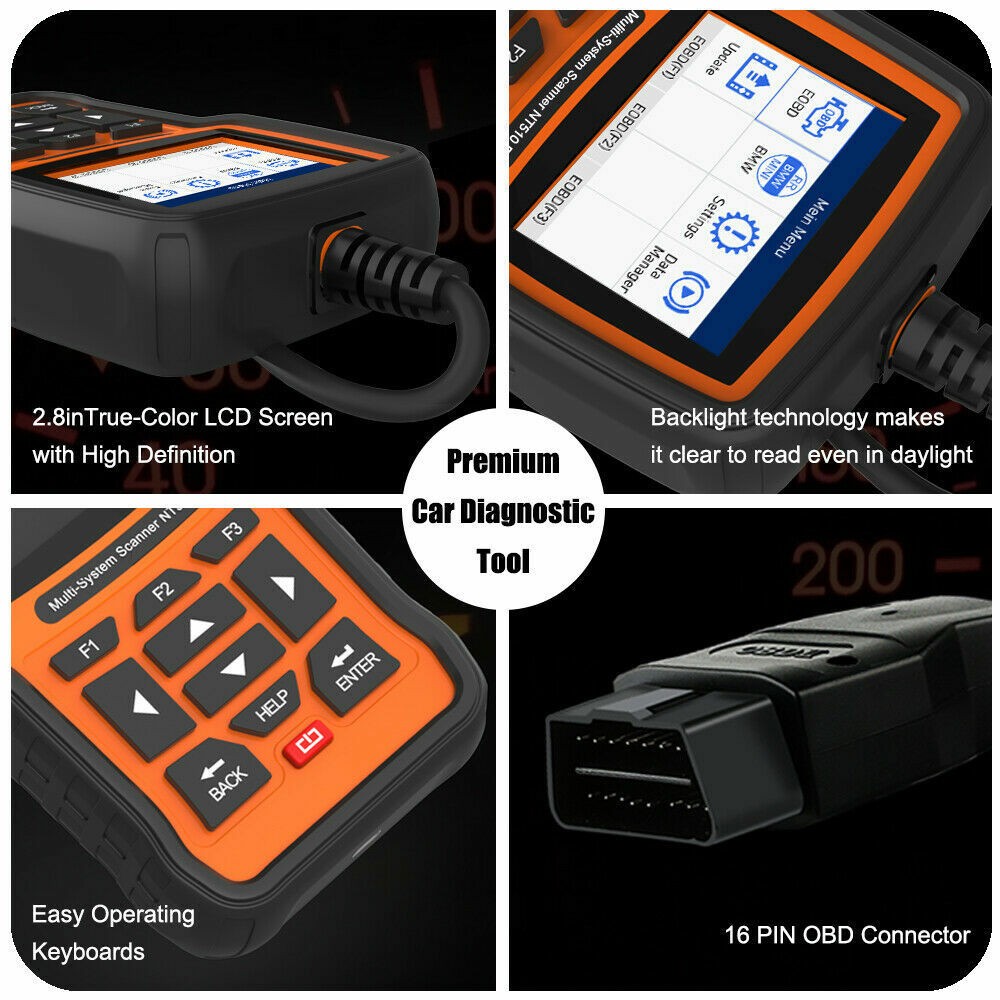 FOXWELL NT510 Elite Auto Diagnostic Tool OBD2 Bidirectional Scanner All Systems