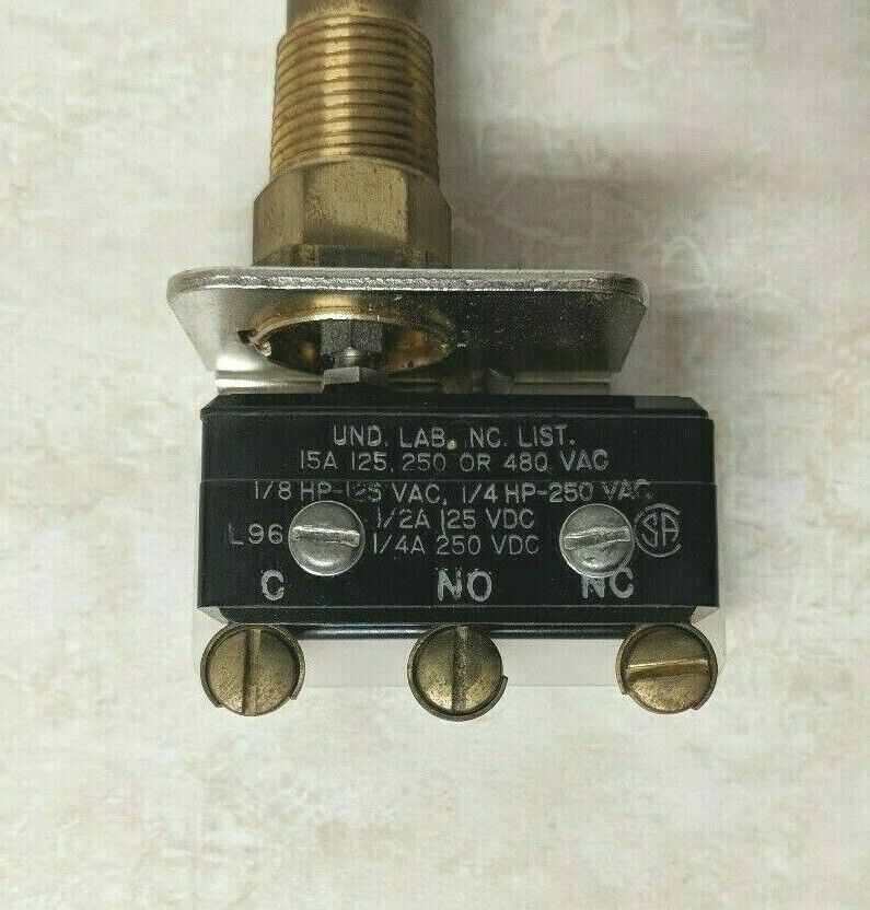 New NOS United Electric Controls Temperature Switch Type C54S Model 103