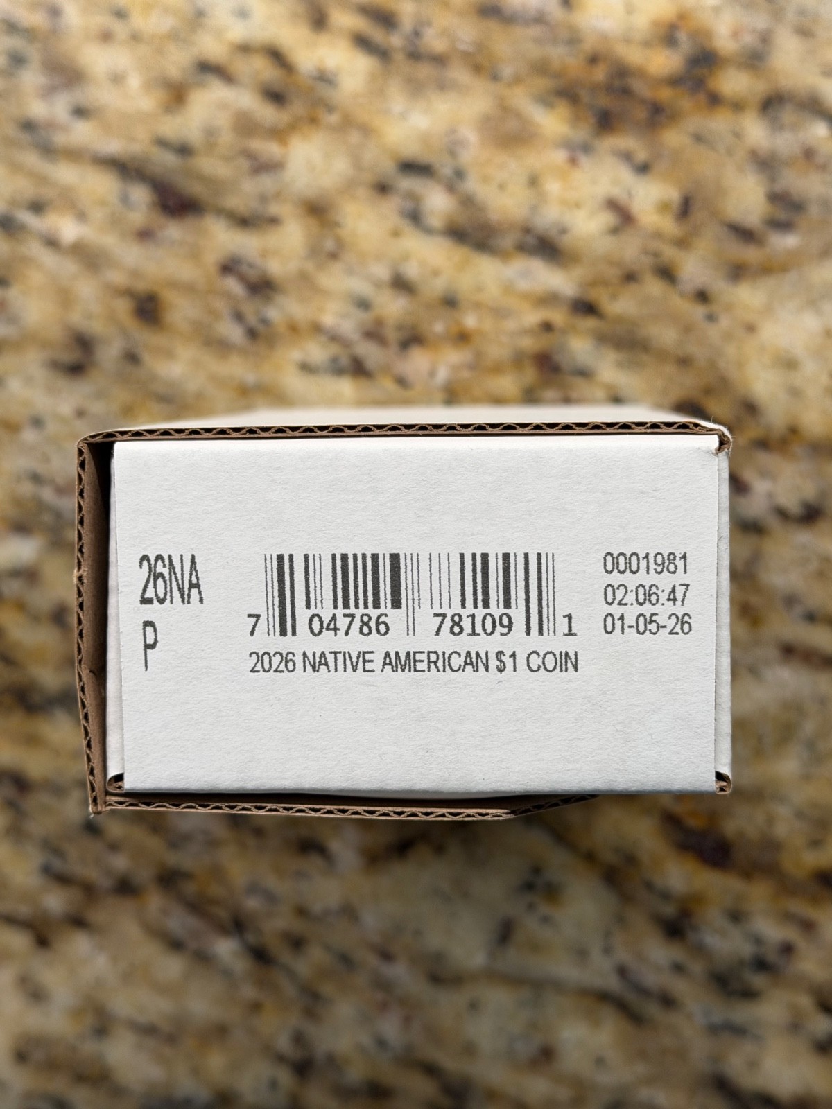 2026 Native American $1 Coin, Sacagawea, 25 Coin Roll, P Mint Philadelphia 26NA