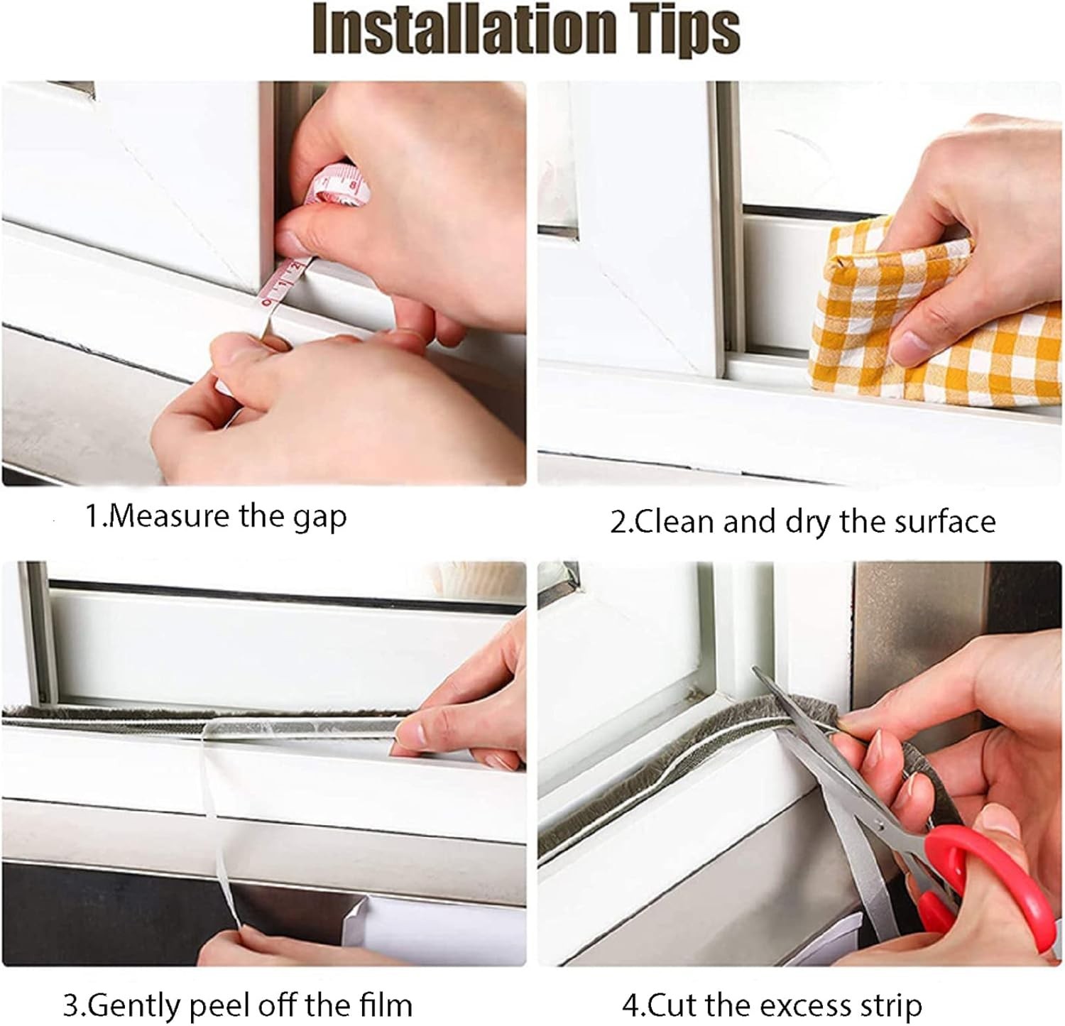 33 Ft Gray Self-Adhesive Soundproofing Weather Stripping for Doors and Window...