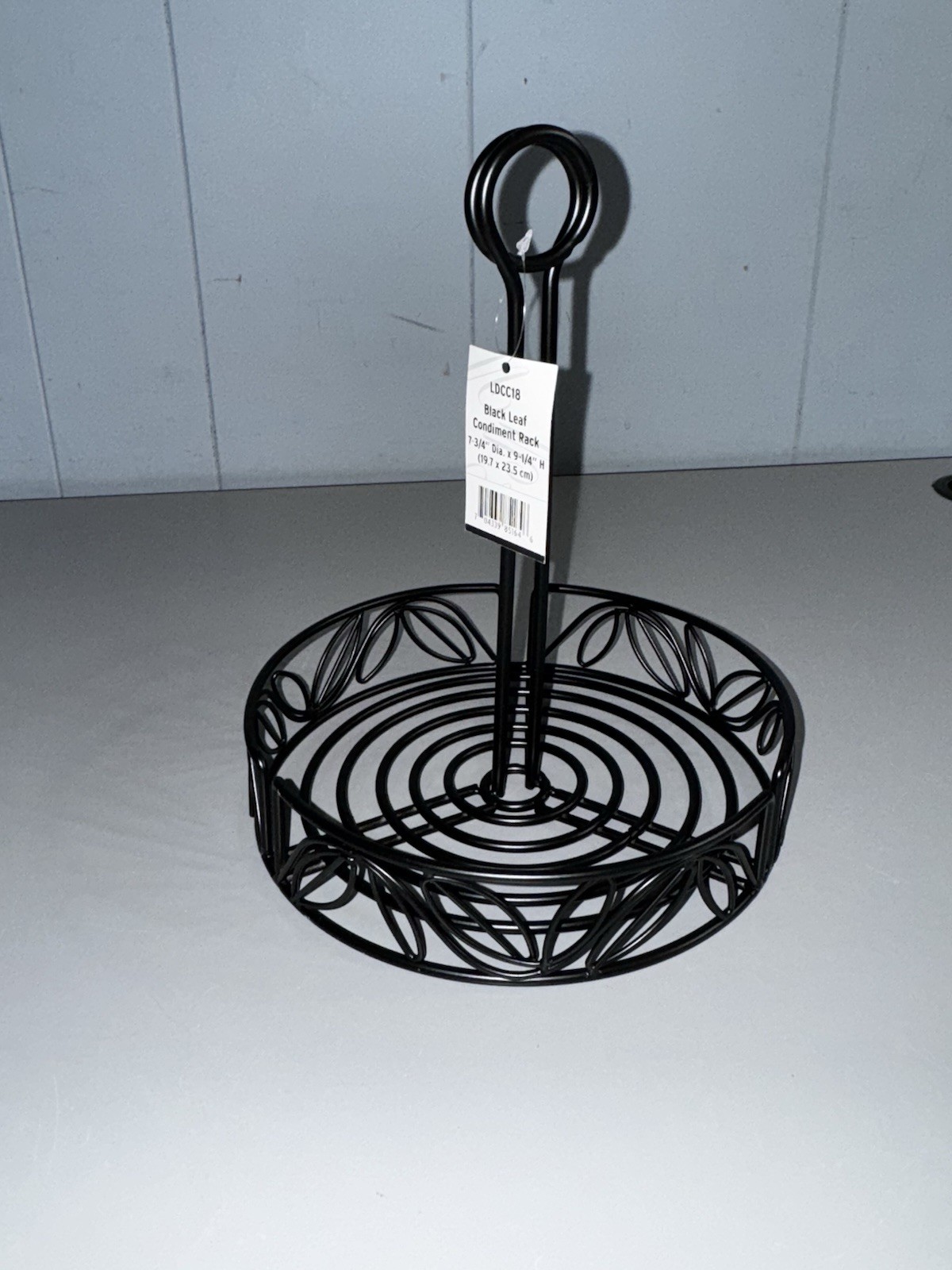 American Metalcraft LDCC18 Wrought Iron Condiment Rack with Leaf Design NEW