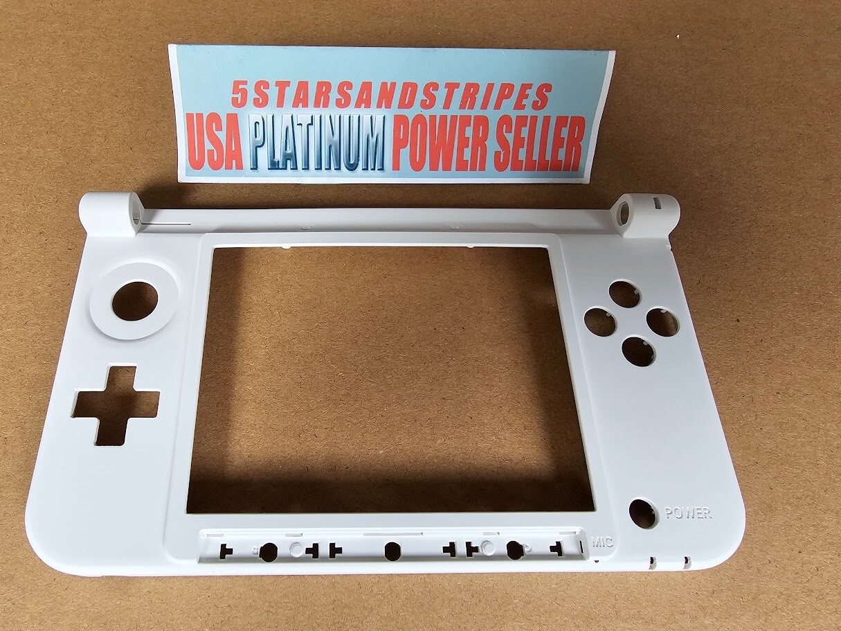 Nintendo 3DS XL 3DSXL Replacement Hinge Part WHITE Bottom Middle Shell Housing