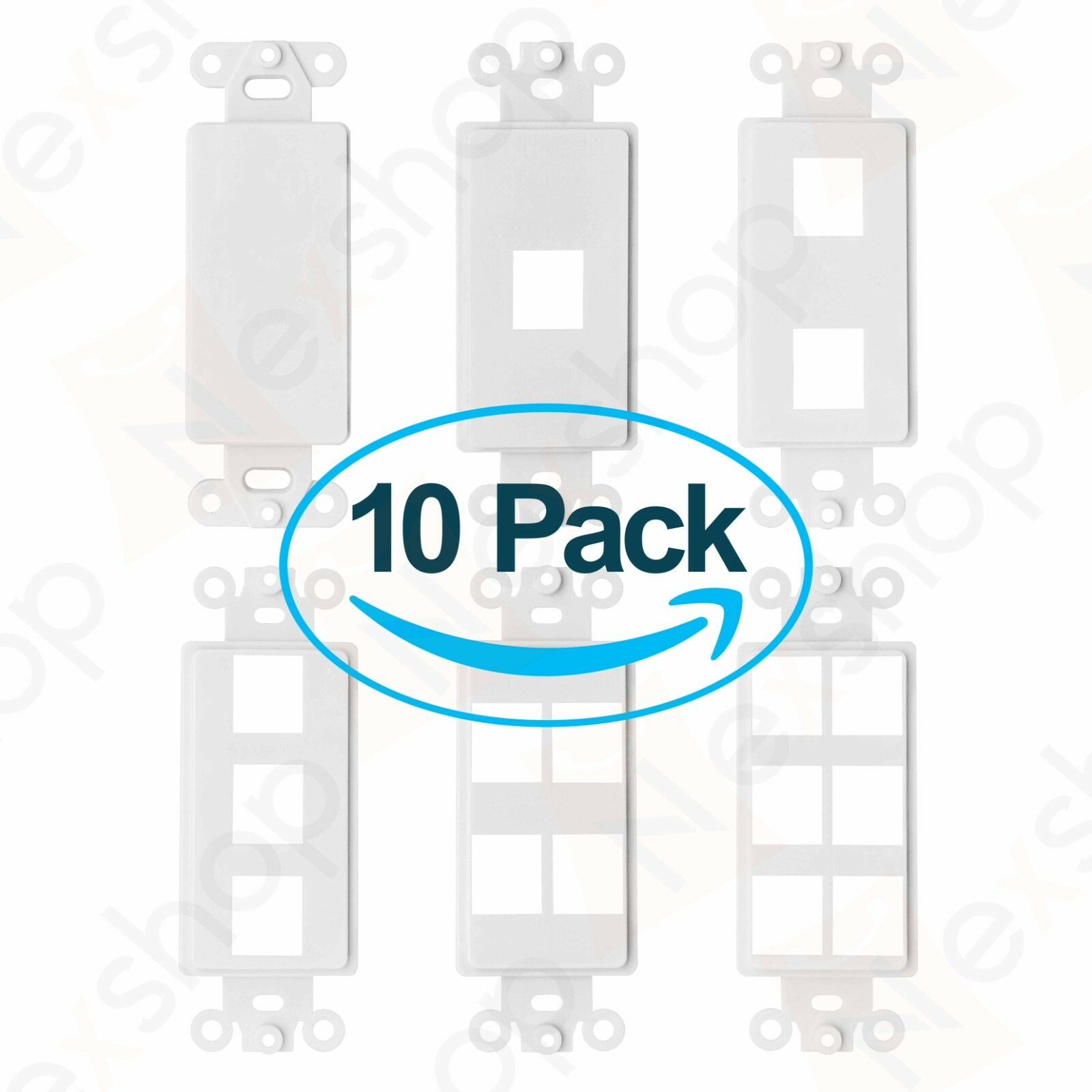 10x Nex Decora RJ45 Network Keystone Wall Plate Insert - 0 1 2 3 4 6 Port - Lot