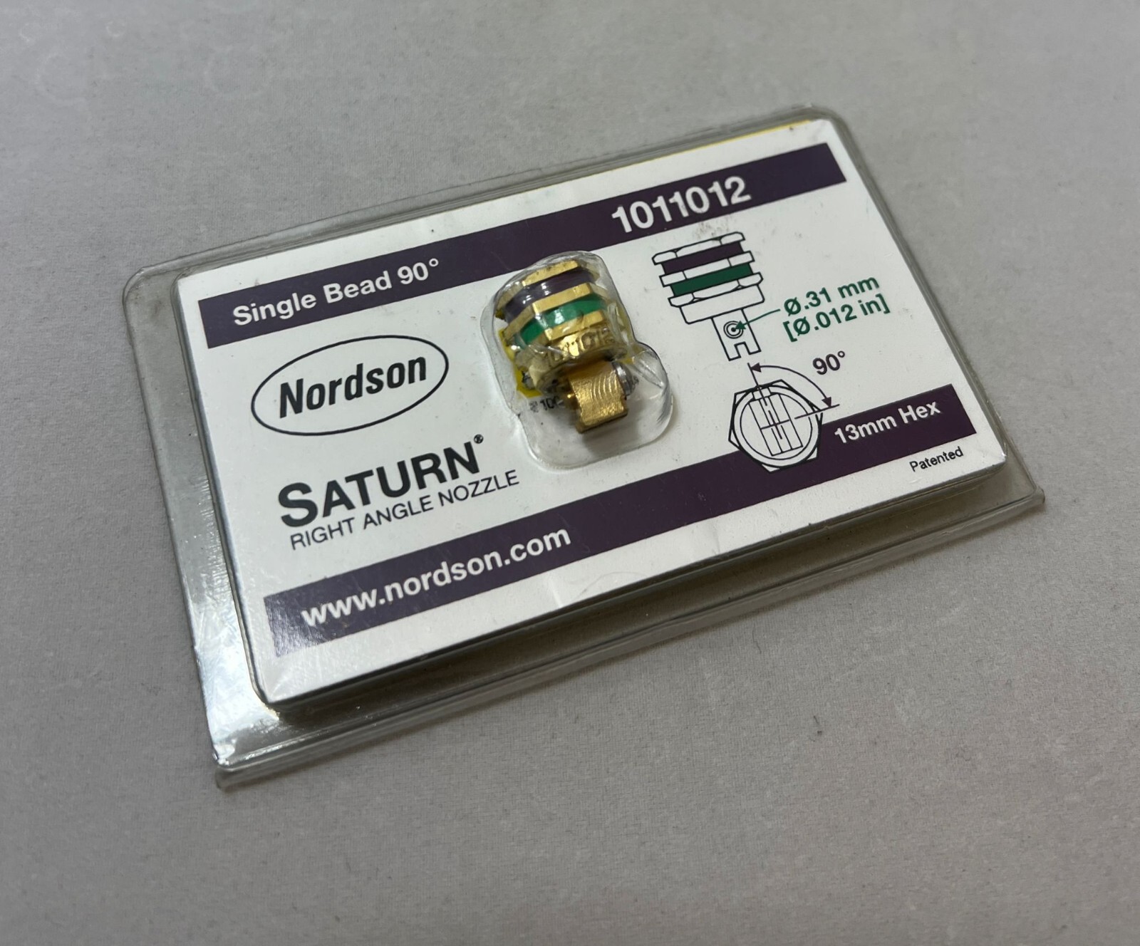 New Nordson Saturn Precision SingleBead 90 Deg 0.012"/0.31mm Glue Nozzle 1011012