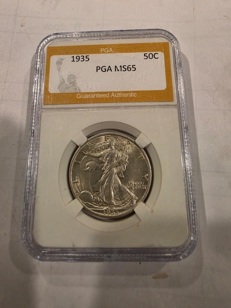 1935 Walking Liberty Half Dollar MS65
