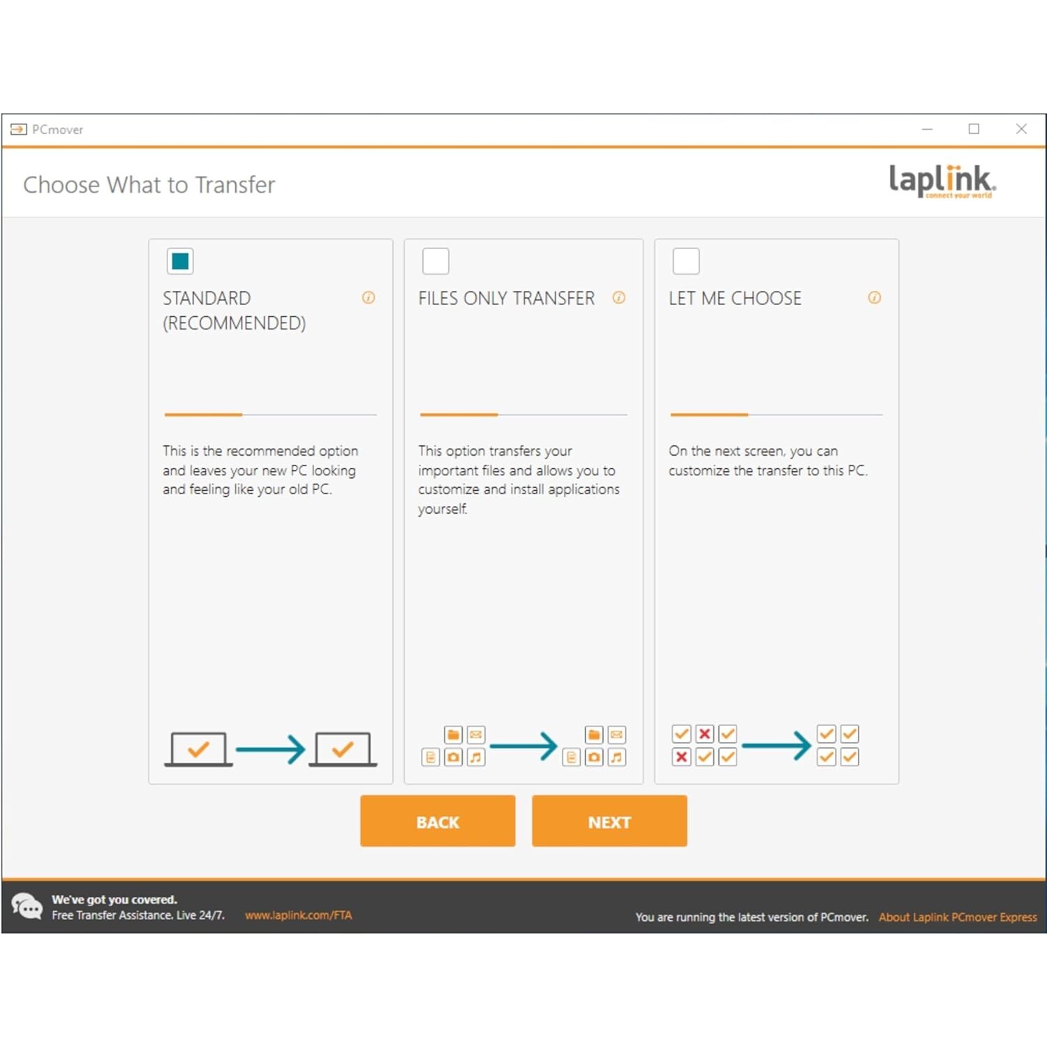 "Laplink Easy Transfer Cable for Windows, Includes Pcmover Express Software and