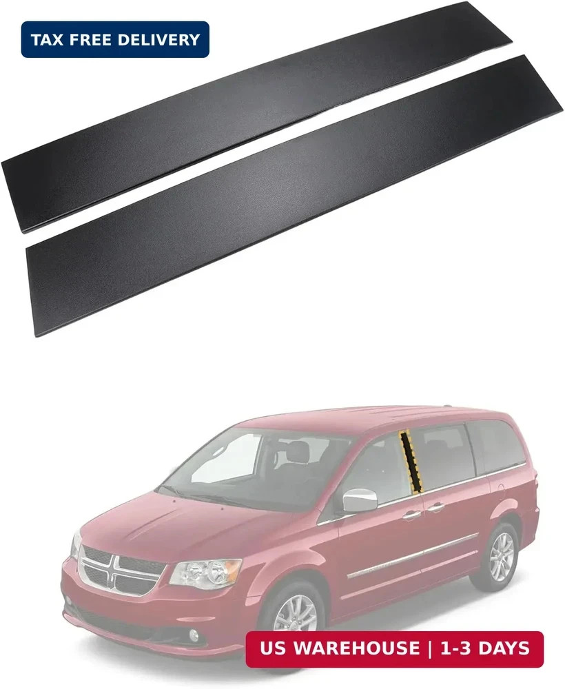 Flecto B Pillar Door Molding Trim Compatible with 2008-2020 Dodge Grand Caravan