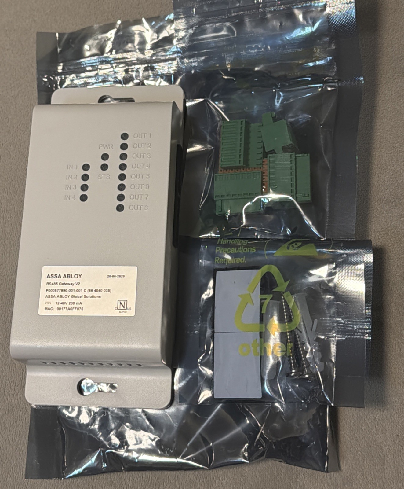 Assa Abloy  RS485 Gateway V2 Model 68 4040 035  New In Package (with hardware)
