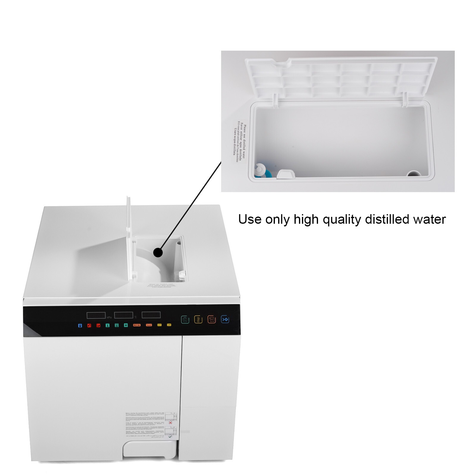 18L Class B Fully Automatic Autoclave 3 Times Vacuum Steam Sterilizer Printer US