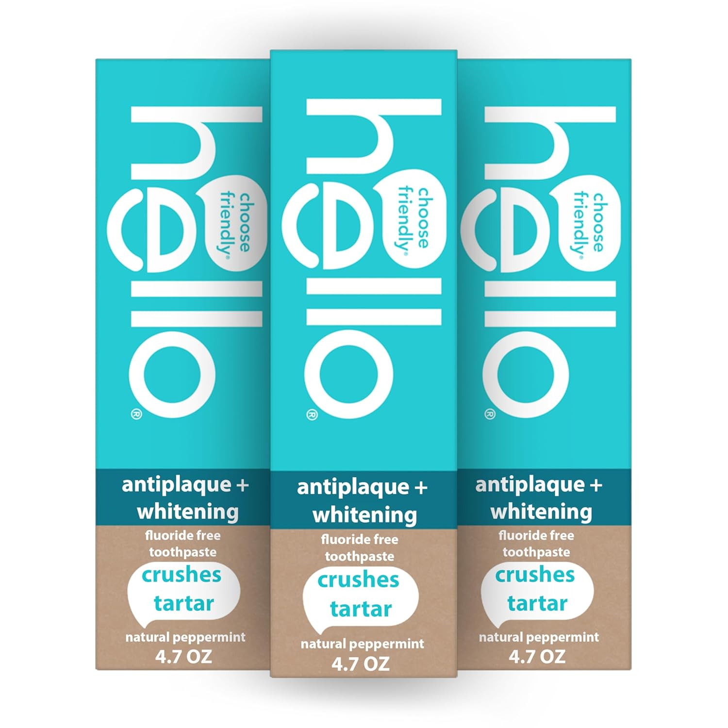 3 Pack Antiplaque and Whitening Fluoride Free Toothpaste, Whitening Toothpaste w