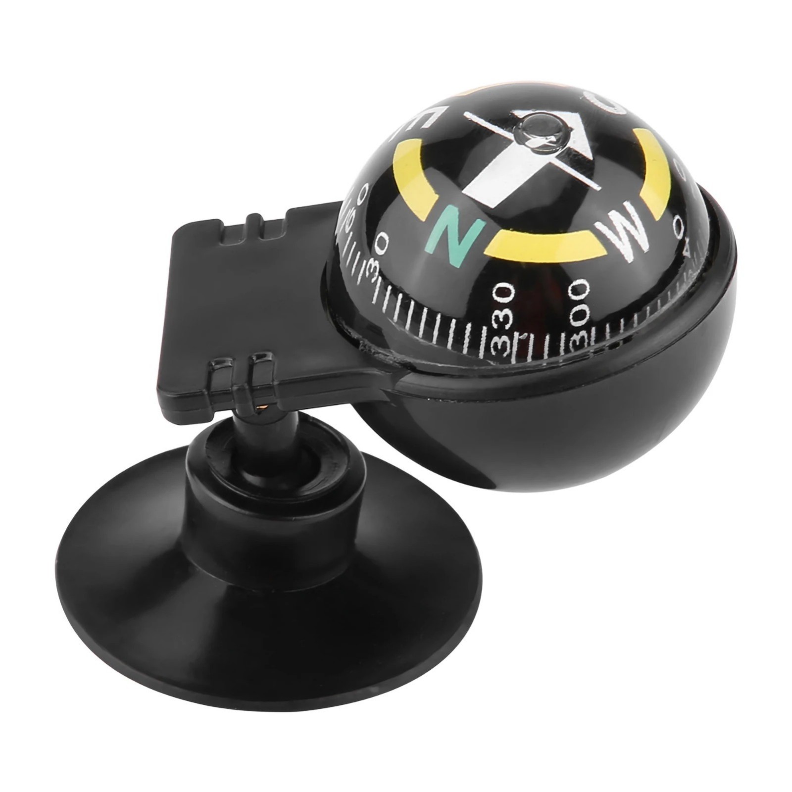 Car Compass Automotive Compass Ball Adjustable Dashboard Mounted for Hiking