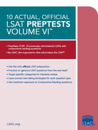 10 Actual, Official LSAT PrepTests Volume VI - Paperback - GOOD