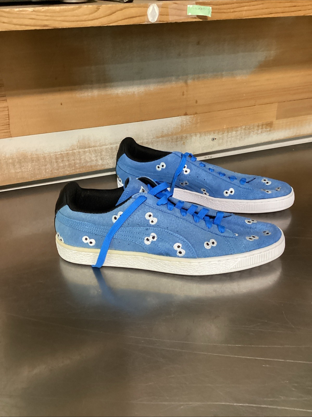 Puma Sesame Street X Suede 'French Blue' Cookie Monster size 11.5 Sneakers READ