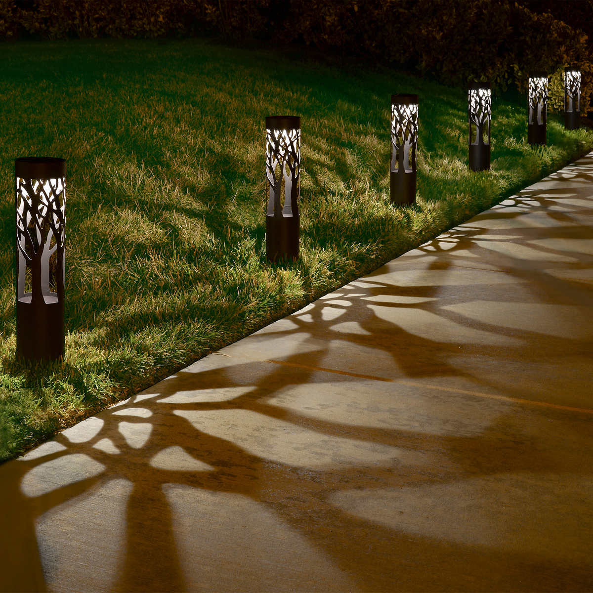 Tommy Bahama, 6 Pk - Solar LED Path Garden Patio Landscape Bollard Lights