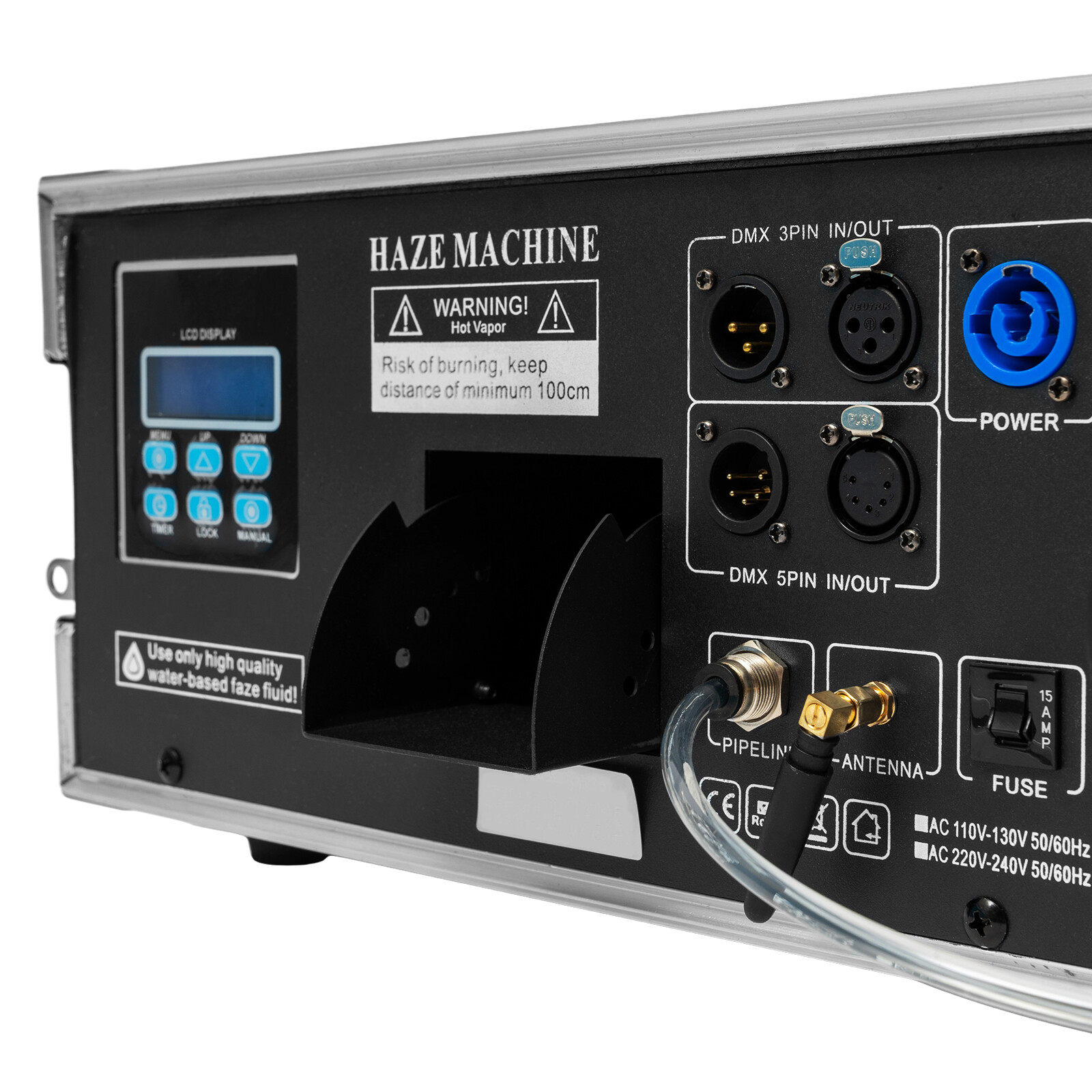 1500W Stage Mist Haze Machine 3.5L w/ Flight Case Package DJ Stage Effect Hazer