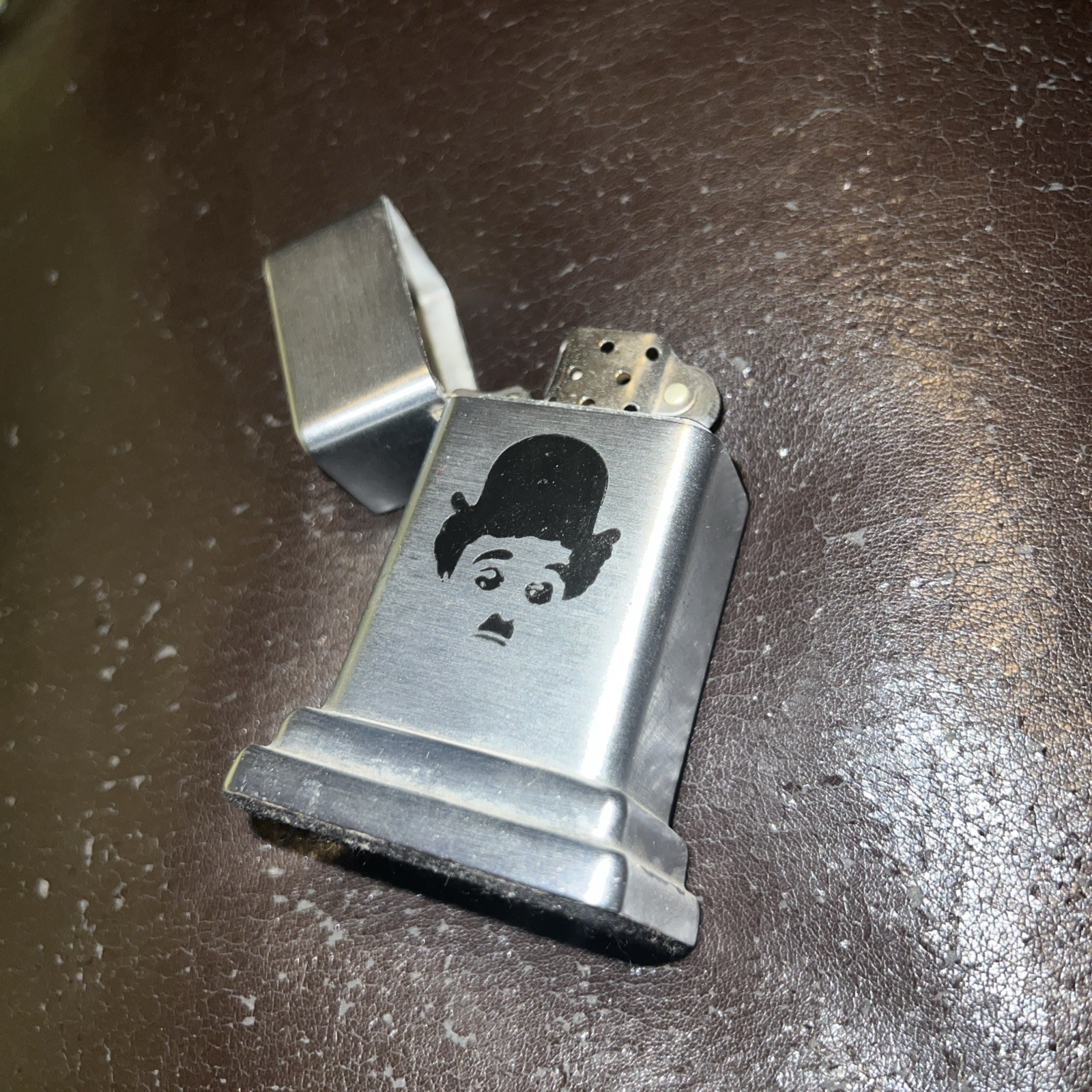 Vtg TRAMPS 1970s Cigarette lighter with Charlie Chaplin