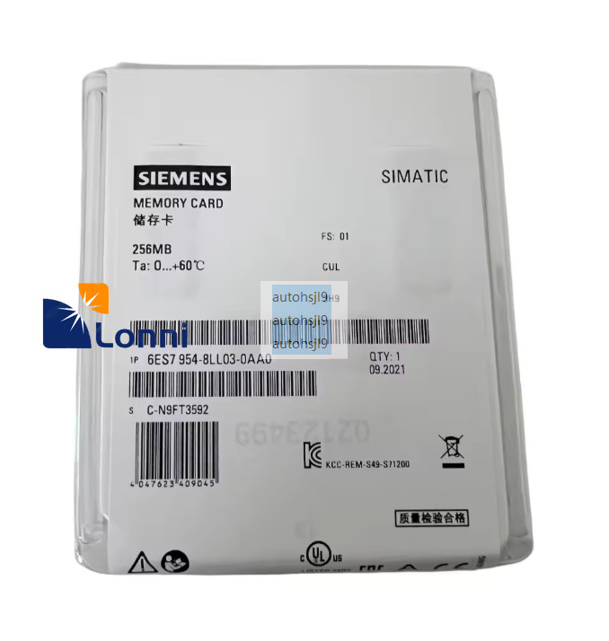 6ES7954-8LL03-0AA0 6ES7 954-8LL03-0AA0 New Siemens SIMATIC S7 Memory Card