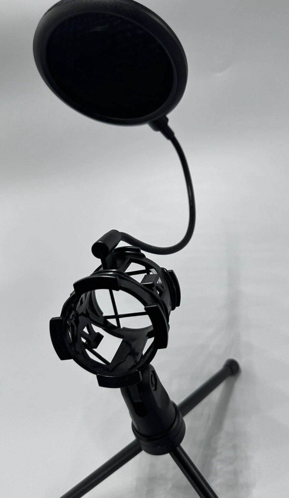 Foldable Microphone Tripod Stand Desktop Mic Holder Shock Mount - A0220