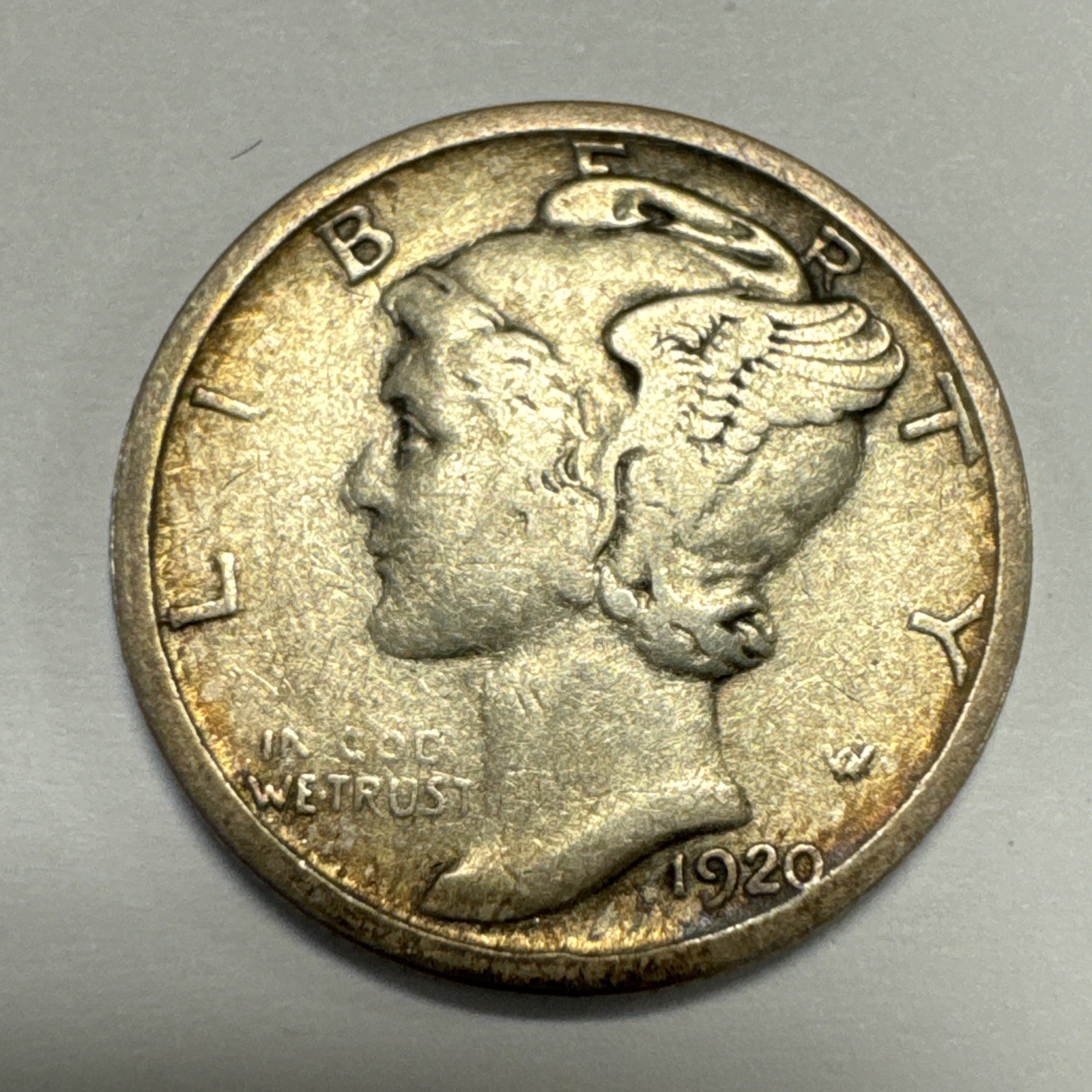 1920-S Mercury Silver Dime VF