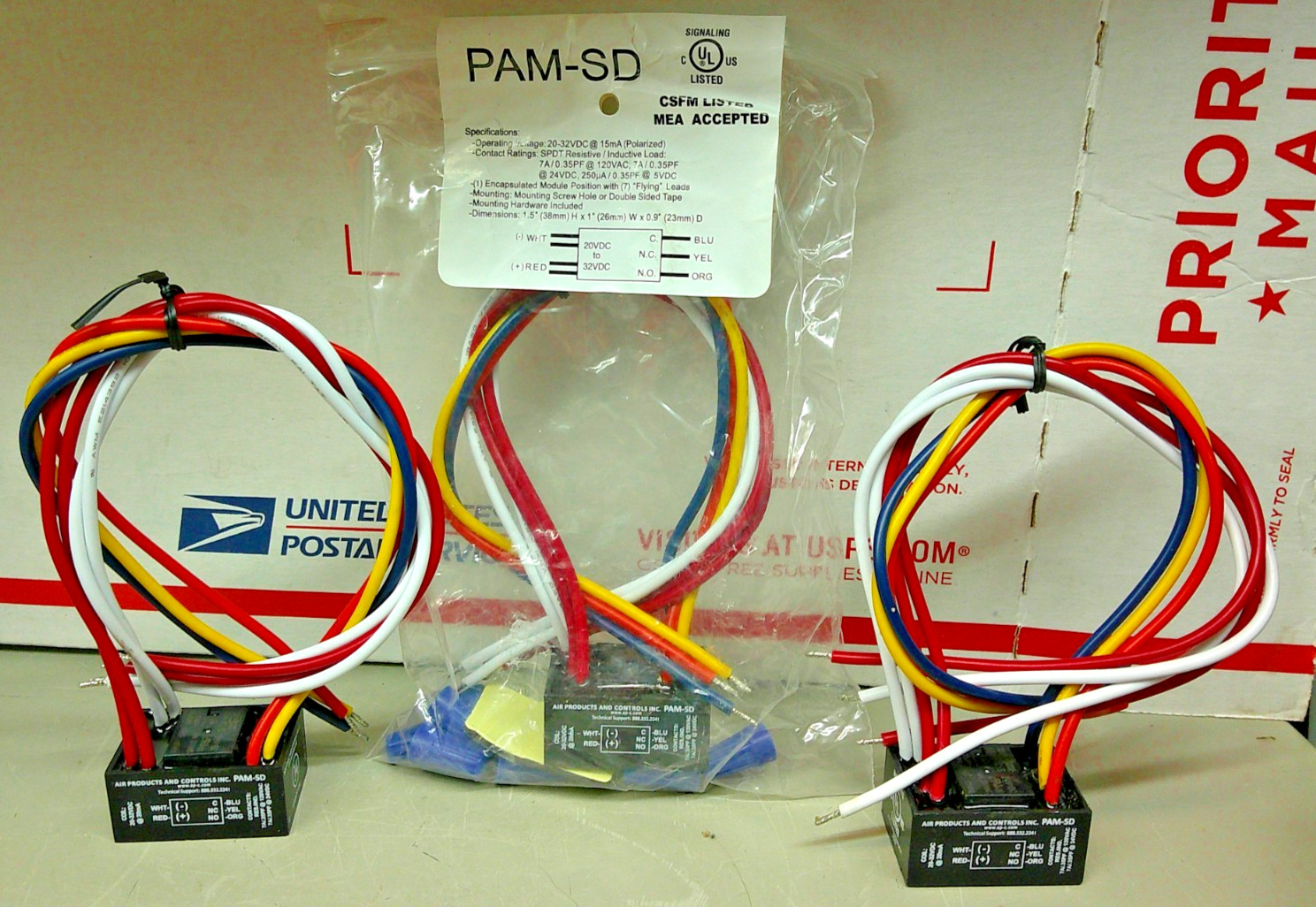 "LOT OF 3" NEW Air Products & Controls PAM-SD Relays