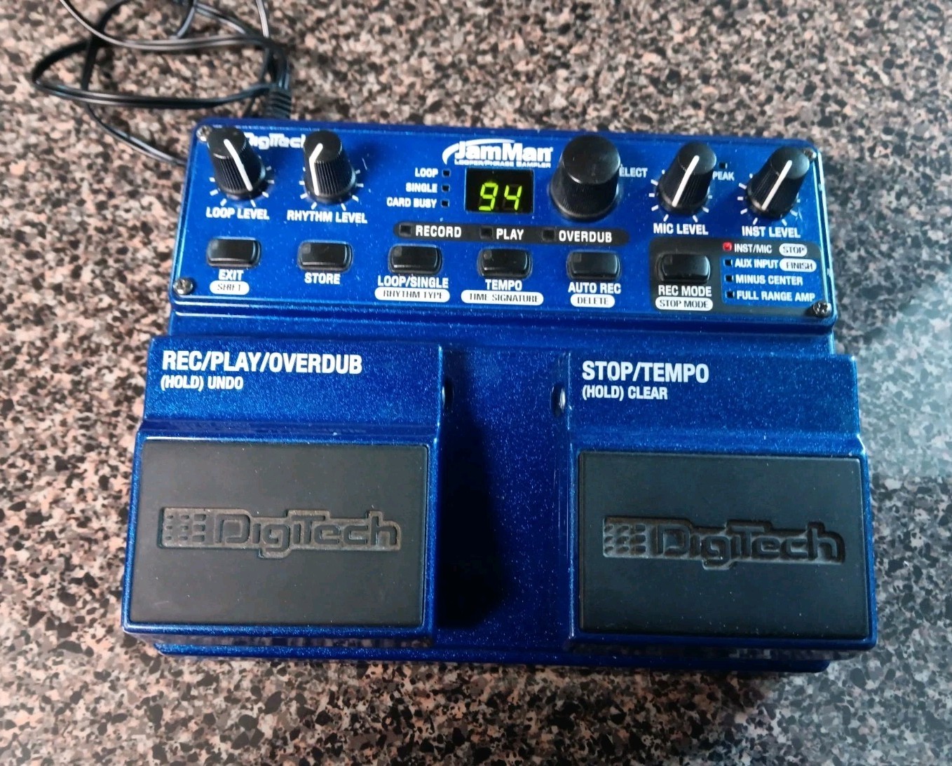 Digitech JamMan Stereo Looper Loop Phrase Sampler Guitar Effects Ped Pedal