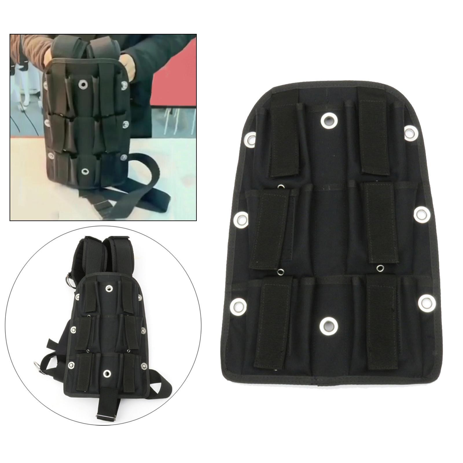 Diving Back Plate Harness Heavy Duty Tech Weight Pocket Pad Scuba Dive