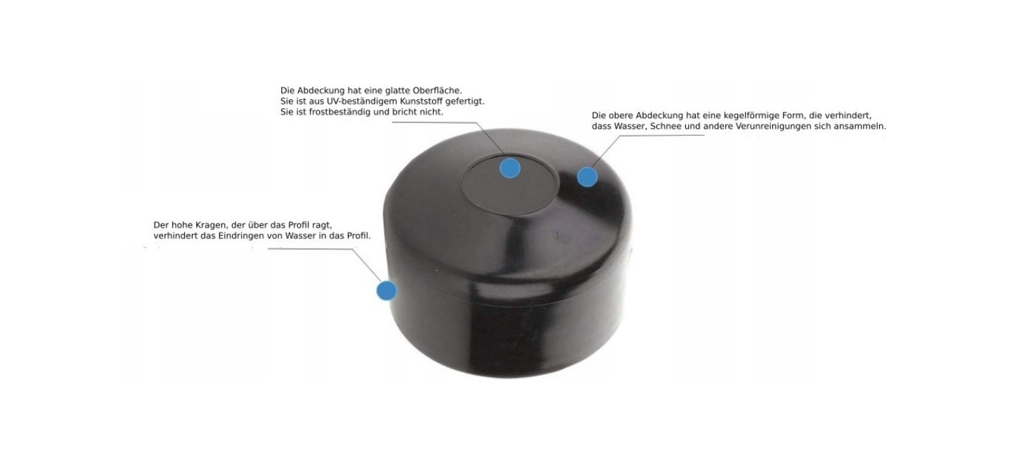 Fence Post Cap round 42mm Fence Caps Brown - Post Cap Pyramid Round